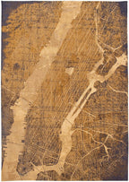 9' X 13' Yellow Abstract Non Skid Area Rug  Warm Home View