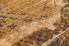 9' X 13' Yellow Abstract Non Skid Area Rug  Warm Home View