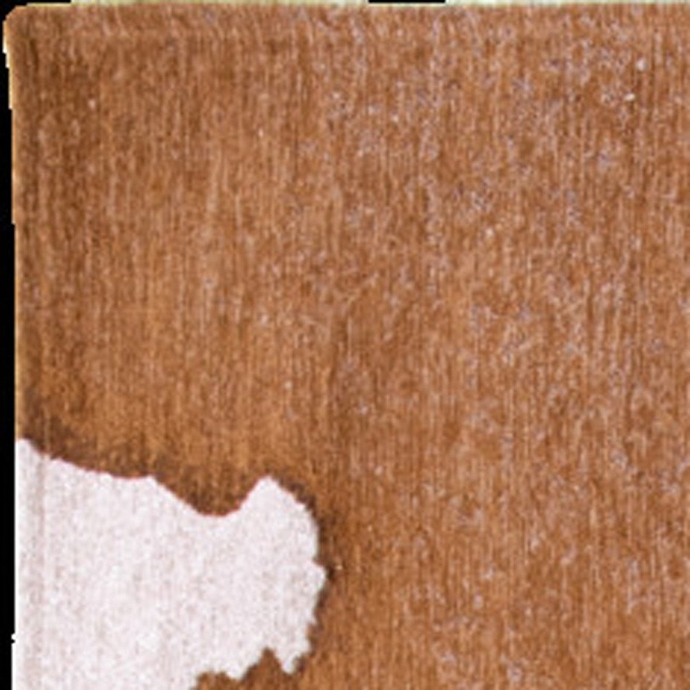 9' X 13' Yellow and Brown Abstract Non Skid Area Rug  Warm Home View