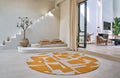 9' X 13' Yellow And White Geometric Washable Area Rug  Warm Home View