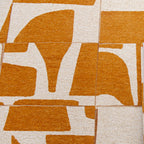 9' X 13' Yellow And White Geometric Washable Area Rug  Warm Home View