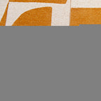 9' X 13' Yellow And White Geometric Washable Area Rug  Warm Home View
