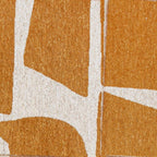 9' X 13' Yellow And White Geometric Washable Area Rug  Warm Home View