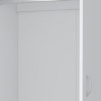 71" White Two Door Three Drawer Combo Dresser  Warm Home View