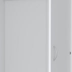 71" White Two Door Three Drawer Combo Dresser  Warm Home View