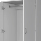 71" White Two Door Two Drawer Combo Dresser  Warm Home View
