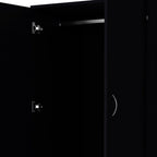 71" Black Two Door Two Drawer Combo Dresser  Warm Home View
