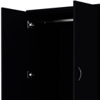71" Black Two Door Two Drawer Combo Dresser  Warm Home View
