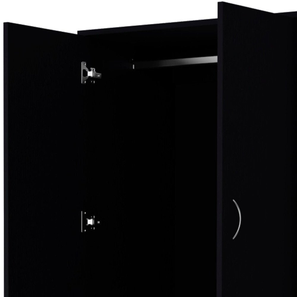 71" Black Two Door Two Drawer Combo Dresser  Warm Home View