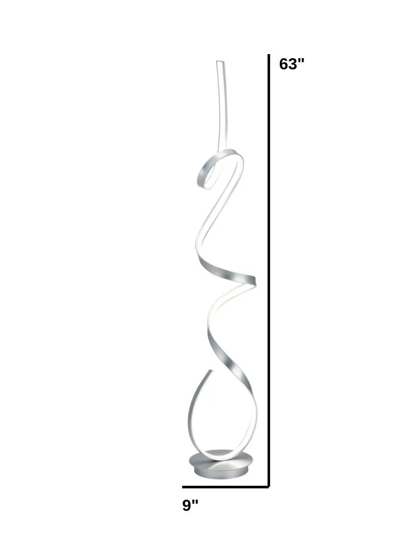 Amsterdam LED Silver 63-Inch Floor Lamp - Dimmable  Warm Home View