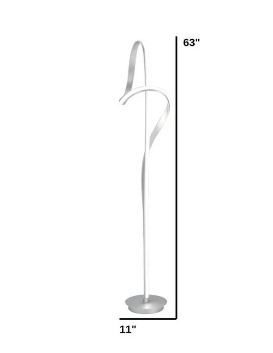 Budapest LED Silver  63" Tall Floor Lamp // Dimmable  Warm Home View