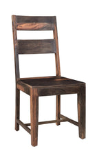 Seven Piece Brown Solid Wood Dining Set with Six Chairs  Warm Home View