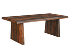 Nine Piece Brown Solid Wood Dining Set with Eight Chairs  Warm Home View