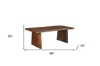 Nine Piece Brown Solid Wood Dining Set with Eight Chairs  Warm Home View
