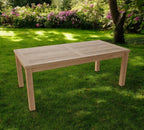 47" Natural Solid Wood Outdoor Coffee Table  Warm Home View