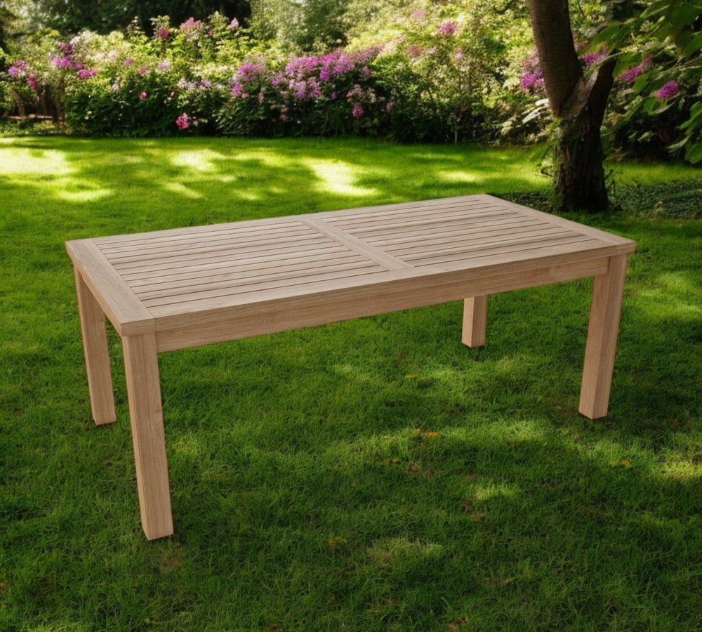 47" Natural Solid Wood Outdoor Coffee Table  Warm Home View