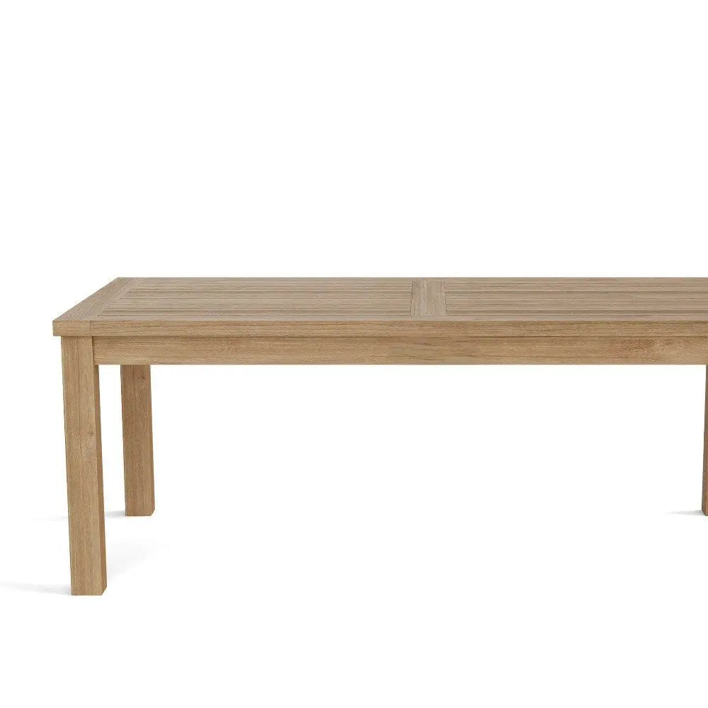 47" Natural Solid Wood Outdoor Coffee Table, Premium Teak  Warm Home View