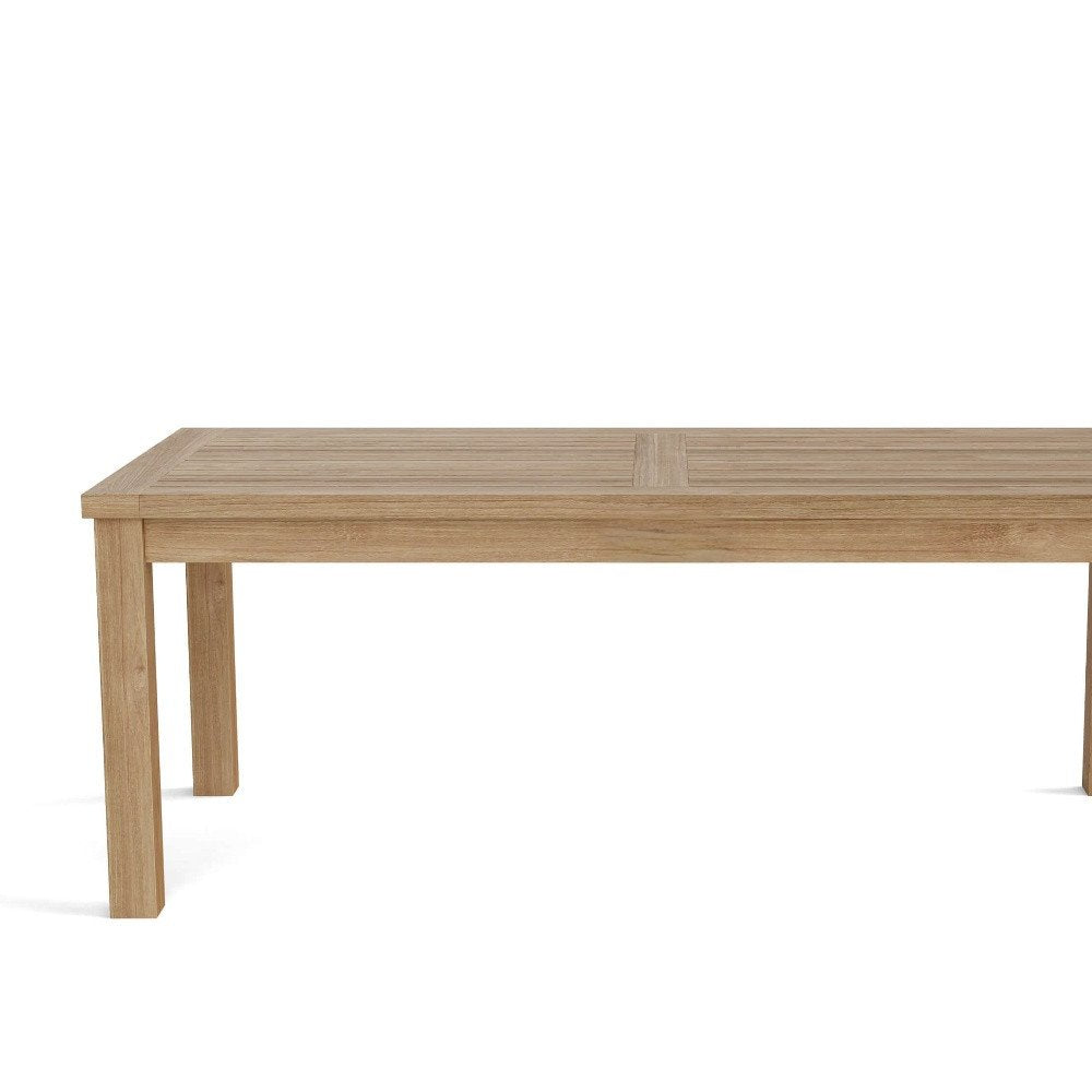 47" Natural Solid Wood Outdoor Coffee Table  Warm Home View