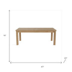 47" Natural Solid Wood Outdoor Coffee Table, Premium Teak  Warm Home View