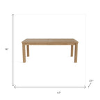 47" Natural Solid Wood Outdoor Coffee Table  Warm Home View