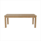 47" Natural Solid Wood Outdoor Coffee Table, Premium Teak  Warm Home View