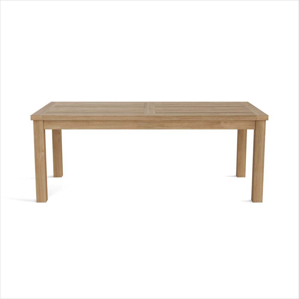 47" Natural Solid Wood Outdoor Coffee Table  Warm Home View