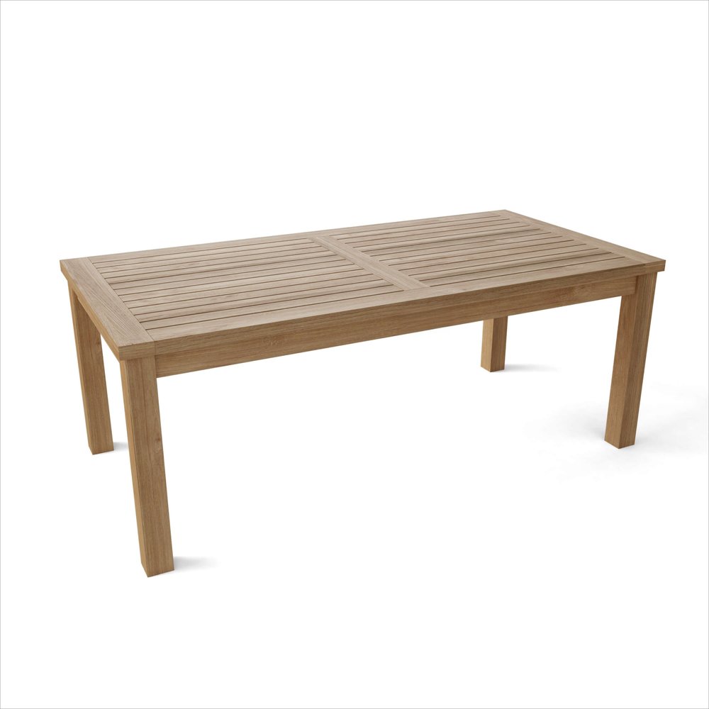 47" Natural Solid Wood Outdoor Coffee Table  Warm Home View