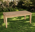 47" Natural Solid Wood Outdoor Coffee Table, Teak  Warm Home View
