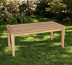 47" Natural Solid Wood Outdoor Coffee Table, Teak  Warm Home View