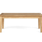 47" Natural Solid Wood Outdoor Coffee Table, Teak  Warm Home View
