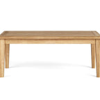 47" Natural Solid Wood Outdoor Coffee Table  Warm Home View