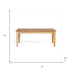 47" Natural Solid Wood Outdoor Coffee Table  Warm Home View