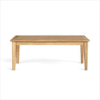 47" Natural Solid Wood Outdoor Coffee Table, Teak  Warm Home View