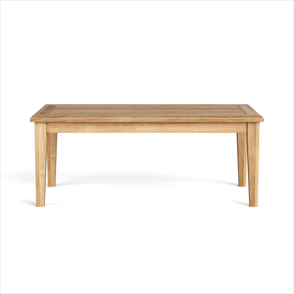 47" Natural Solid Wood Outdoor Coffee Table  Warm Home View