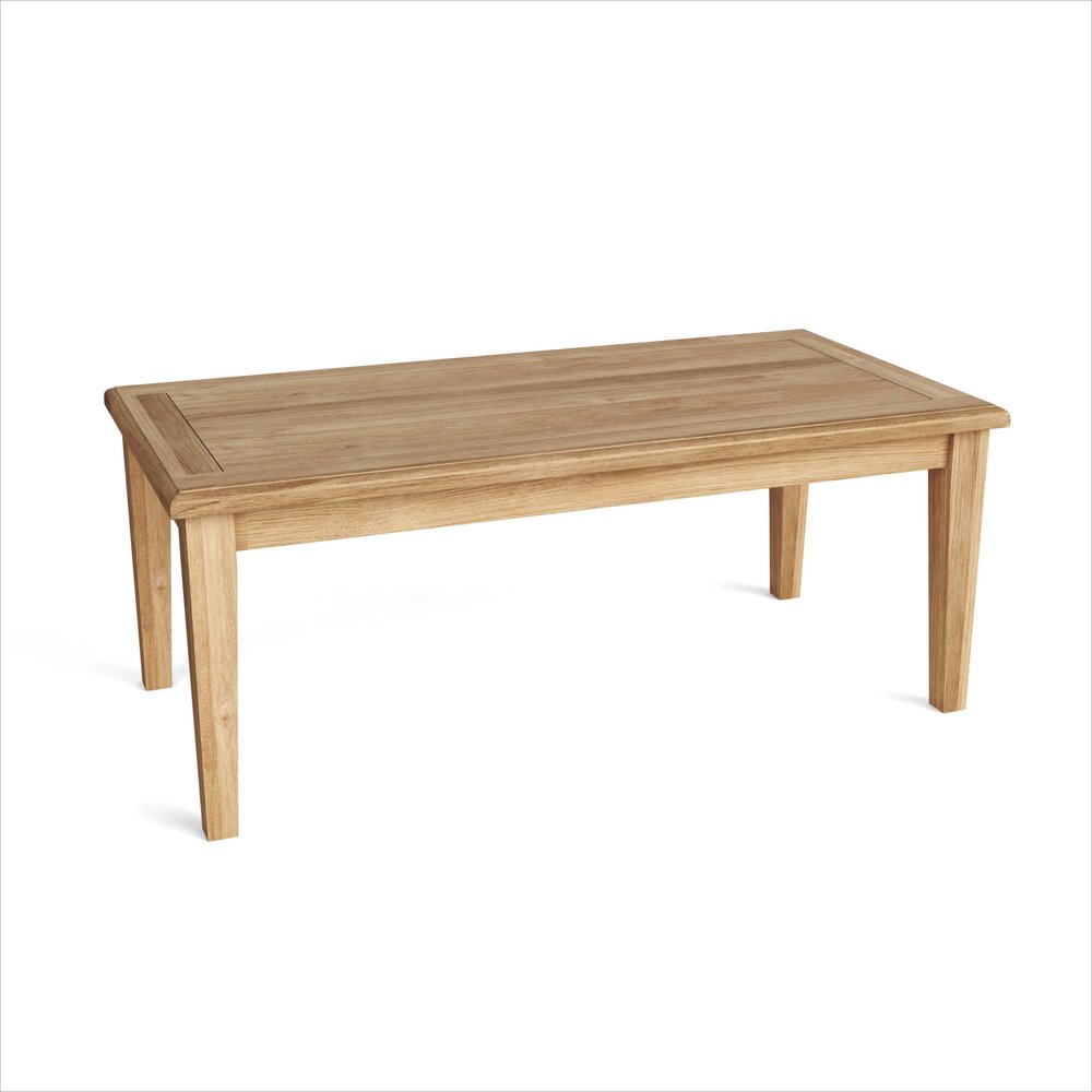 47" Natural Solid Wood Outdoor Coffee Table  Warm Home View