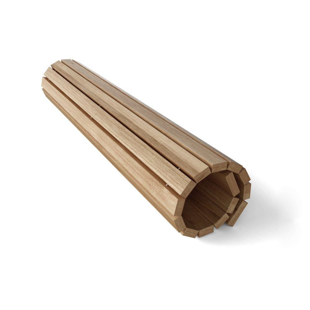 Natural Teak 20" Square Shower Mat  Warm Home View