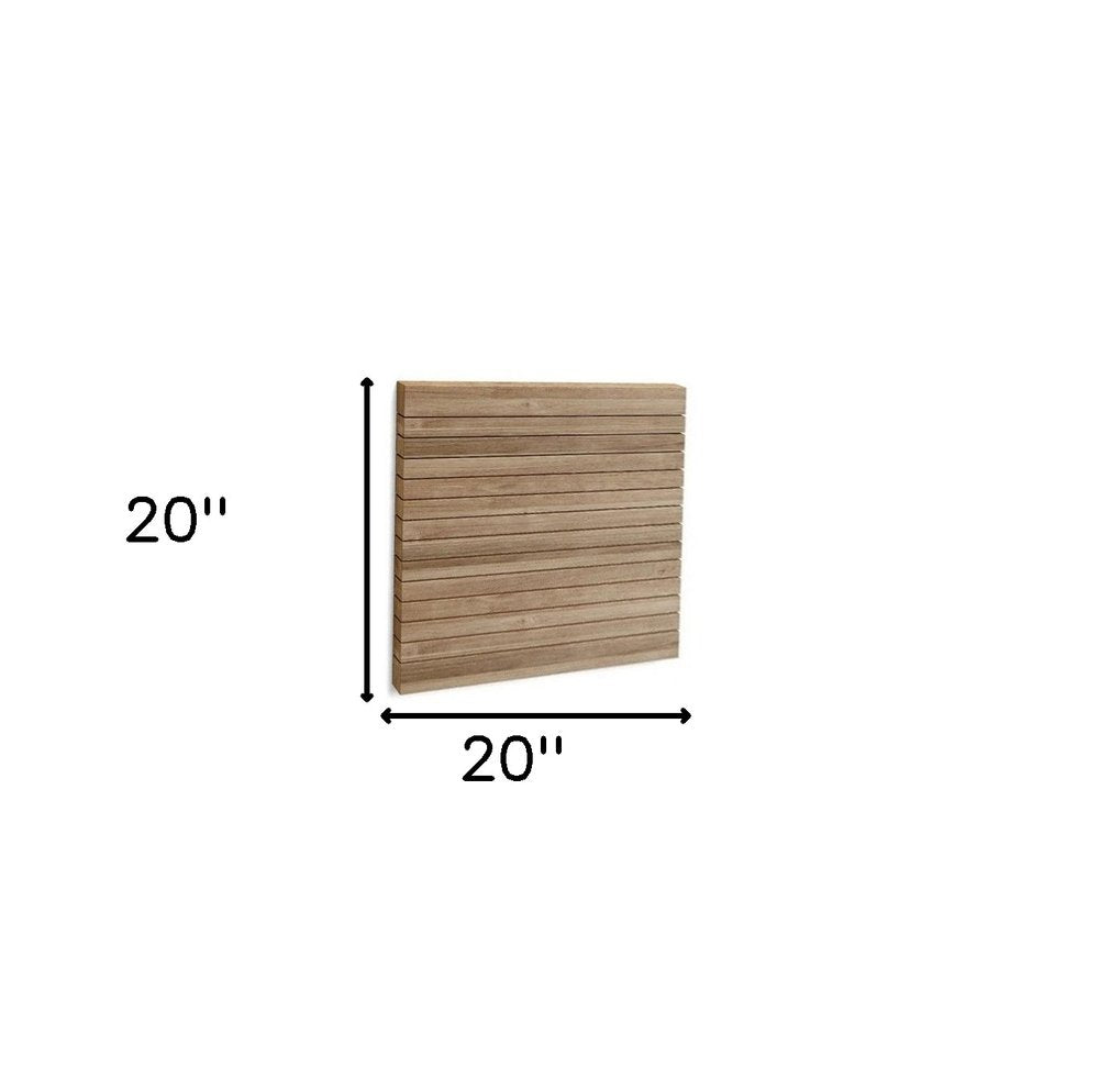 Natural Teak 20" Square Shower Mat  Warm Home View