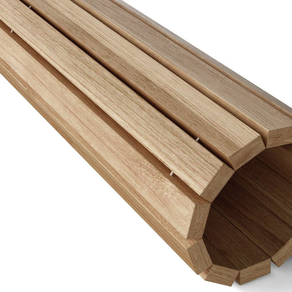 Natural Teak 20" Square Shower Mat  Warm Home View