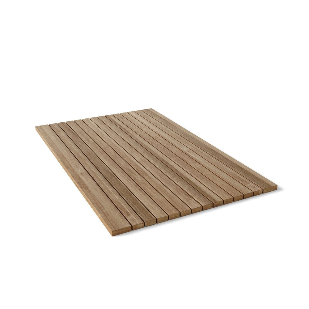 Natural Teak 20" Square Shower Mat  Warm Home View