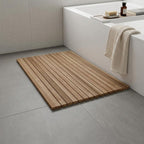 Natural Teak 20" Square Shower Mat  Warm Home View