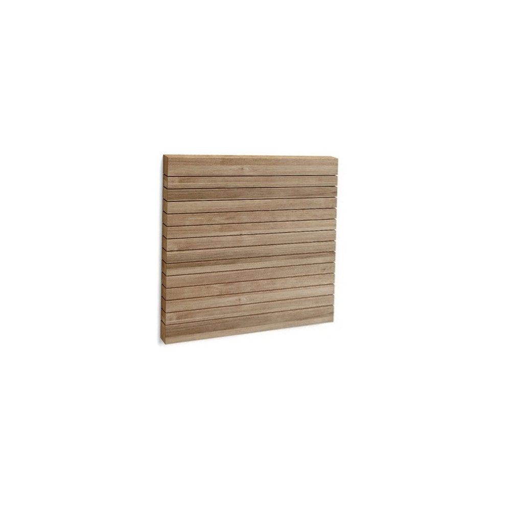 Natural Teak 20" Square Shower Mat  Warm Home View
