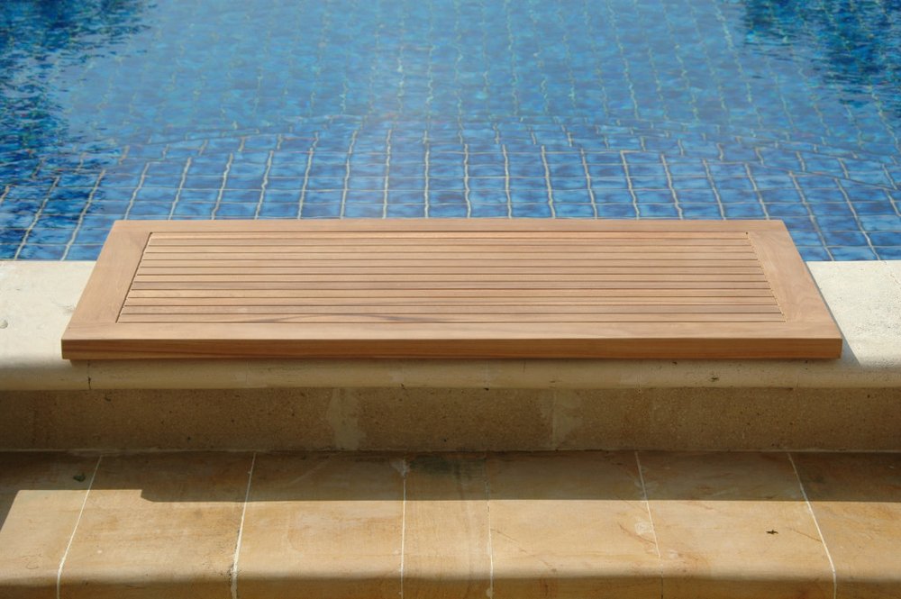 Natural Teak 39" Shower Mat  Warm Home View