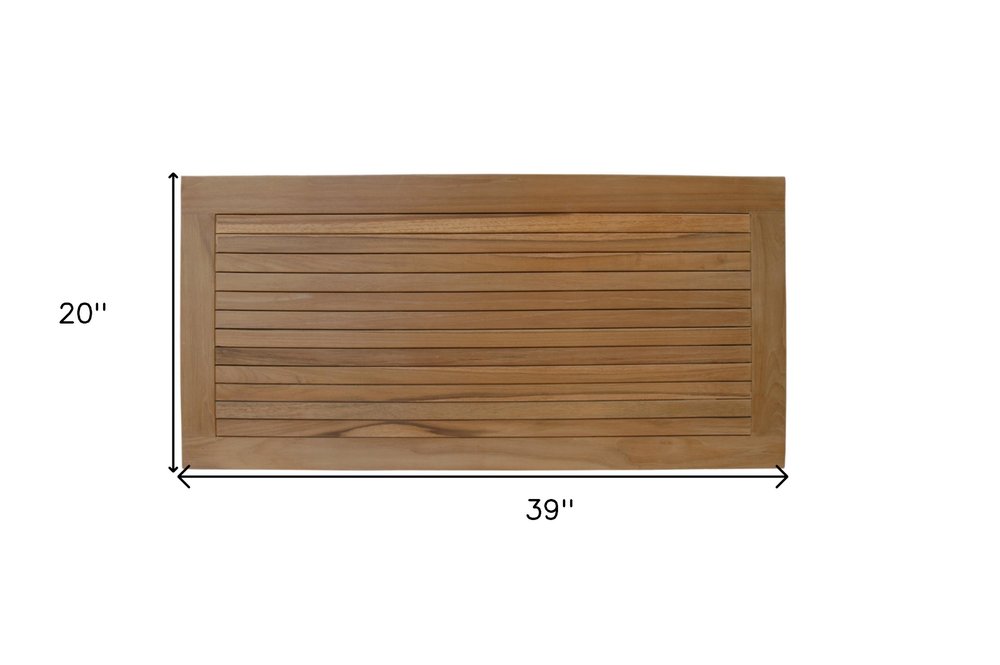 Natural Teak 39" Shower Mat  Warm Home View