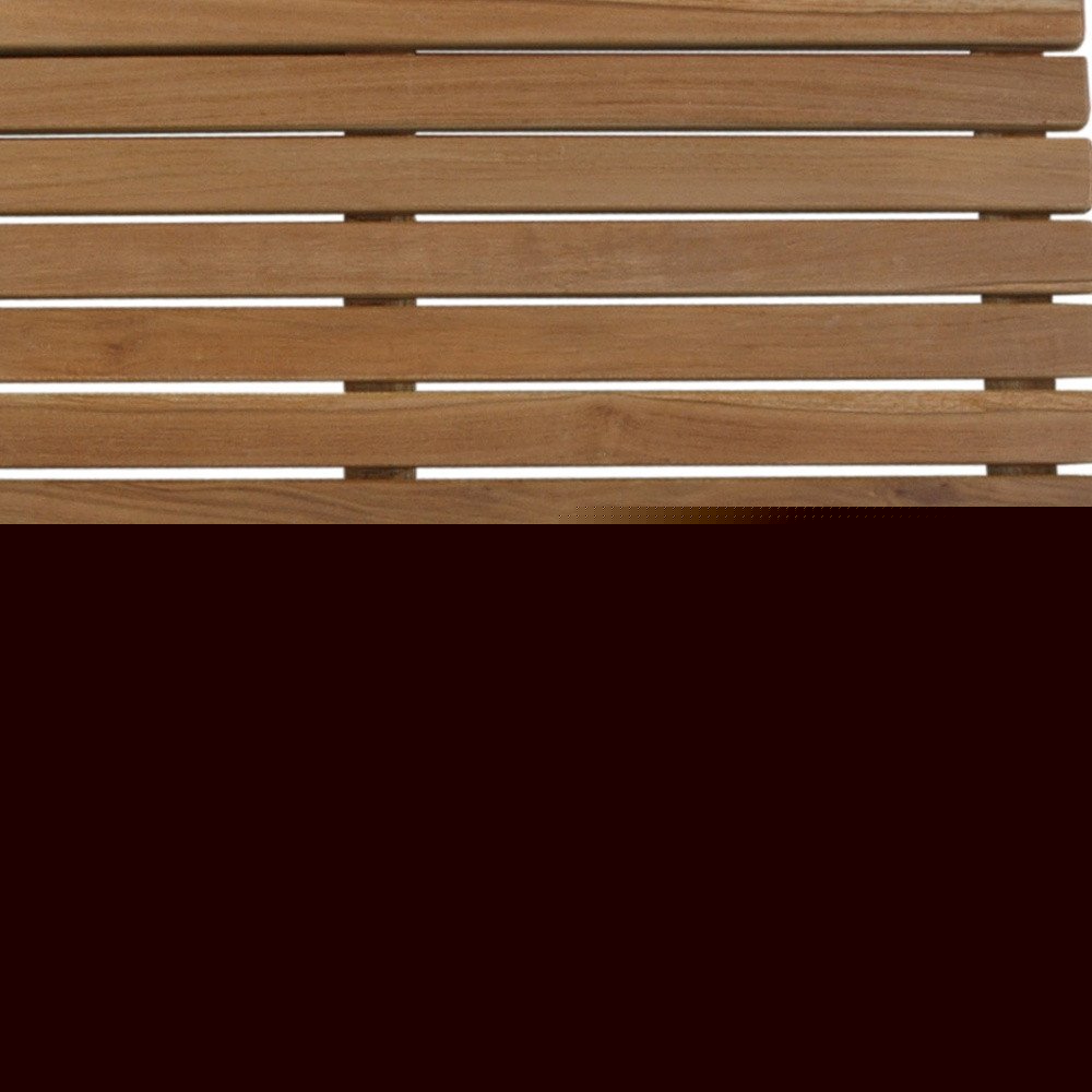 Natural Teak 24" Square Shower Mat  Warm Home View