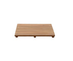 Natural Teak 24" Square Shower Mat  Warm Home View