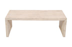 Three Piece Natural Solid Wood Distressed Sled Coffee And End Tables Set  Warm Home View