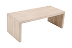 Three Piece Natural Solid Wood Distressed Sled Coffee And End Tables Set  Warm Home View