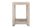 Three Piece Natural Solid Wood Distressed Sled Coffee And End Tables Set  Warm Home View