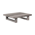 33" Gray Solid Wood Outdoor Coffee Table  Warm Home View