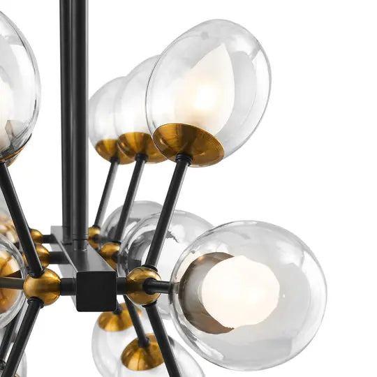 Nodus Crystal Rectangular Chandelier // 18 Lights  Warm Home View
